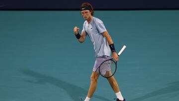 Andrey Rublev, en el Masters 1.000 de Miami.