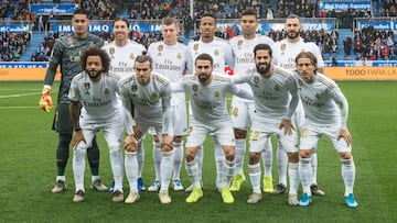 Once titular del Real Madrid en Mendizorroza contra el Alav&eacute;s: Areola, Ramos, Kroos, Militao, Casemiro, Benzema; Marcelo, Bale, Carvajal, Isco y Modric.