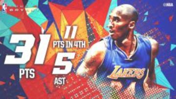Kobe (31+5) rompe la maldición de los Lakers contra el Oeste
