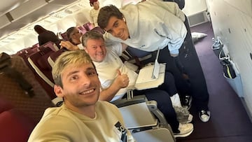 Stupaczuk en primer plano y Lebrón al fondo, en Riad.