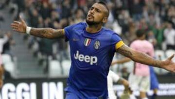 Arturo Vidal marc&oacute; el primer tanto en victoria de Juventus sobre Palermo.