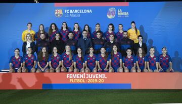 Equipo del FC Barcelona juvenil femenino.