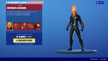 Un vistazo de cerca al skin Motorista Fantasma