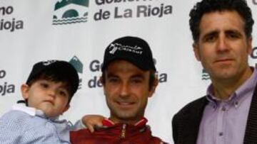 Vicioso, con Miguel Indurain.