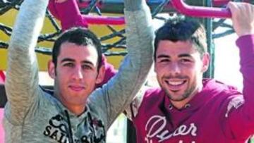 <b>REGRESAN. </b>Emilio y Javi Fuego, el segundo seguramente desde el banquillo, vuelven al Ciutat.