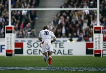 23/02/08. Torneo VI Naciones. Francia-Inglaterra. Record Mundial. Jonny Wilkinson consigue su 29? drop en partidos internacionales.