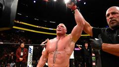 Lesnar tras su victoria ante Mark Hunt en el UFC 200.