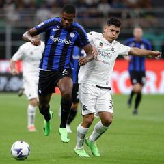 Kevin Agudelo, titular en la derrota de Spezia ante Inter