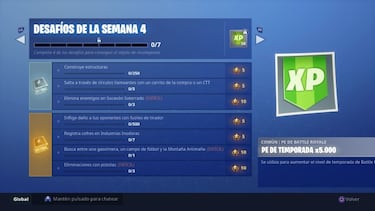 Fortnite Battle Royale: Desafíos de la Semana 4 de la Temporada 5