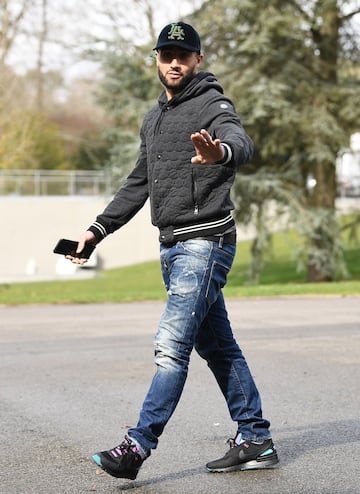 Nabil Fekir a su llegada a la concentración en Clairefontaine-en-Yvelines. 