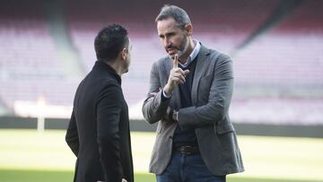 19/11/21 BARCELONA ESPANYOL XAVI HERNANDEZ VICENTE MORENO DERBI SALUDO PREVIA