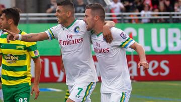 Yasmani Duk, internacional con Bolivia, no pudo participar mucho con los NY Cosmos debido a varias lesiones. Pero cuando sí participó, el boliviano mostró muchas ganas. Su mejor partido fue en el amistoso ante el Eibar. 