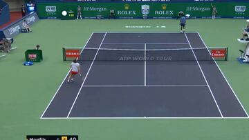 Tremendo lo de Monfils: pasó de jugar el punto y se lo regaló al rival
