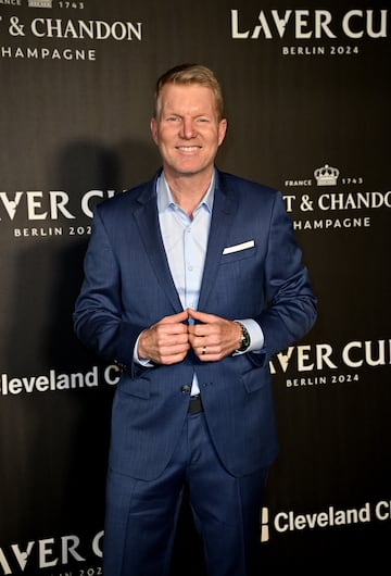 Jim Courier durante la alfombra negra de la ceremonia inaugural de la Laver Cup celebrada en el Uber Arana de Berlin.