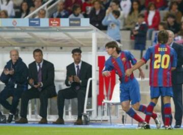 El d¨ªa de su debut en Liga, el 16 de abril de 2004 contra el Espanyol.