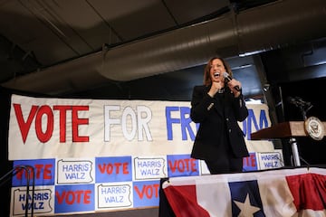 Democratic presidential nominee U.S. Vice President Kamala Harris