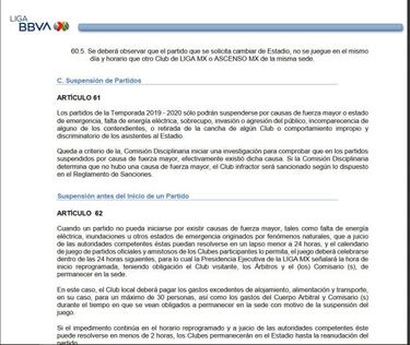 Liga MX no contempla suspensión de torneo en su reglamento