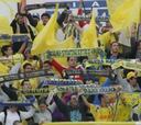 Los aficionados de Las Palmas celebran el ascenso al grito de "Pío, pío"