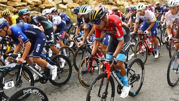 Santiago Buitrago, el mejor colombiano en la etapa 11 de la Vuelta a España.