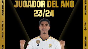 Bellingham, nombrado mejor jugador de LaLiga.