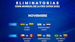 Eliminatorias Sudamericanas para Qatar 2022: partidos y horarios de las fechas 3 y 4