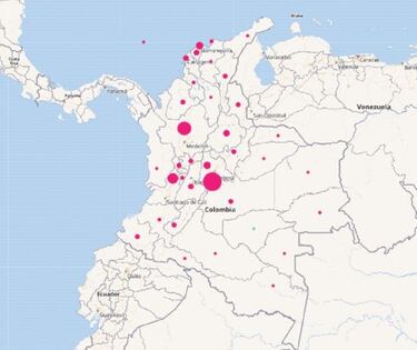 Mapa de casos y muertes por coronavirus por departamentos en Colombia: hoy, 8 de abril