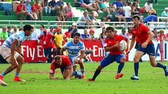 Imagen de un partido de la selecci&oacute;n espa&ntilde;ola de rugby seven ante Argentina.