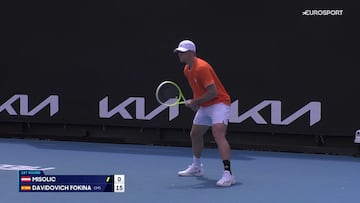 Alejandro Davidovich, contra Filip Misolic en Melbourne.