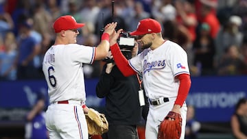 Texas stays out in front of the AL West as Nathan Eovaldi bullies the Yankees in first complete game shutout of his career.