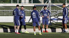 Argentina entrena en Madrid y Messi no termina la sesión