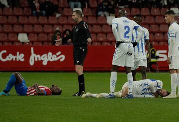 Trujillo Suárez, durante un lance del Sporting - Leganés. 