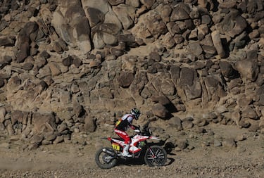 Ignacio Cornejo del Hero Motosports Team Rally en acción. 