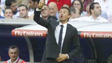 Luis Enrique, en el Bernabéu.