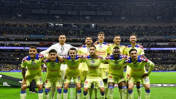  America team group during the final second leg match between Club America and Tigres UANL as part of Torneo Apertura 2023 Liga BBVA MX, at Azteca Stadium, December 17, 2023, in Mexico City, Mexico.