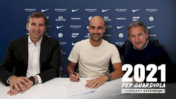 Guardiola amplía su contrato con el Manchester City hasta 2021