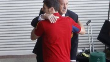 Del Bosque, con Casillas.