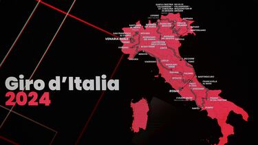 El mapa del recorrido del Giro de Italia 2024.