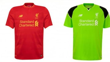 Camiseta de jugador y de portero (derecha).