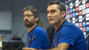 Valverde hoy en la rueda de prensa. 