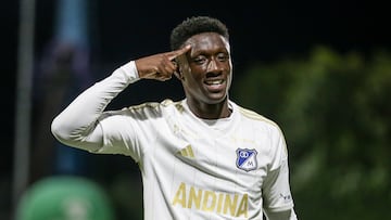 Jhon Córdoba, atacante de Millonarios en la Liga BetPlay