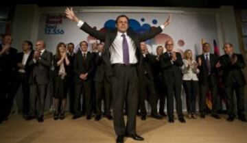 Presentación de la candidatura de Sandro Rosell a la presidencia del Barcelona el 11 de mayo de 2010.