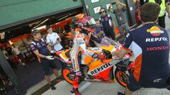 Márquez en su regreso con la Honda de MotoGP.