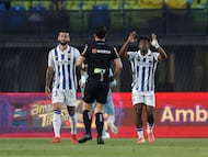 17/04/26 PARTIDO SEGUNDA DIVISION JORNADA 36
LAS PALMAS - LEGANES
ALEX MILLAN DUK PROTESTAS ARBITRO
