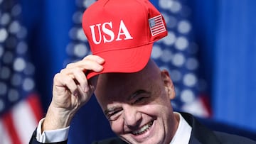 Gianni Infantino wears MAGA-style hat at Trump Board of Peace meeting amid FIFA neutrality questions