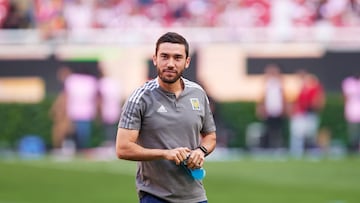 Juan Pablo Vigon of Tigres during the game Guadalajara vs Tigres UANL, corresponding to second leg match of great final of the Torneo Clausura 2023 of the Liga BBVA MX, at Akron Stadium, on May 28, 2023.
<br><br>
Juan Pablo Vigon de Tigres durante el partido Guadalajara vs Tigres UANL, Correspondiente al partido de Vuelta de la Gran final del Torneo Clausura 2023 de la Liga BBVA MX, en el Estadio Akron, el 28 de Mayo de 2023.