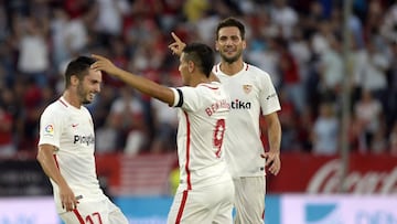 Sarabia y Ben Yedder, jugadores del Sevilla. 