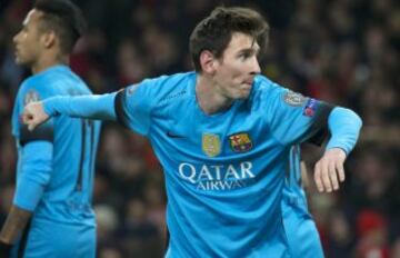 Messi celebrates his penalty