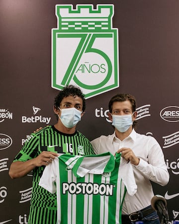 Atlético Nacional presentó sus refuerzos. Jhon Duque, Alex Mejía y Daniel Mantilla.