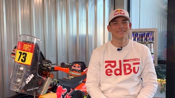 MADRID, 20/01/2026.- El español Edgar Canet, que cerró su participación en la competición de motos del Rally Dakar con una victoria en la última etapa y la confirmación de que tiene talento para estar en la élite, ofrece este martes una entrevista con EFE en la que dijo que lo que más le gustó fue "la velocidad" que demostró en una carrera que fue "un aprendizaje" para él. EFE/ Lina Tobón