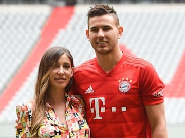 Lucas Hernandez and his wife Amelia Llorente in 2019.